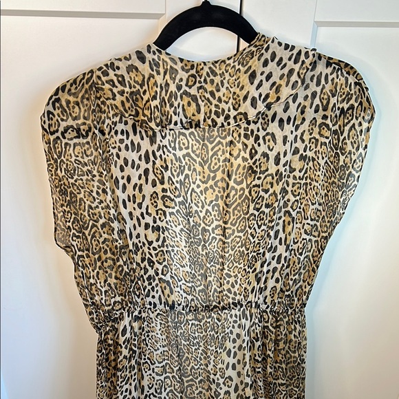 Victoria Secret Silk Cheetah Print Sheer Maxi Dress/Coverup/Robe | One Size - Picture 7 of 8